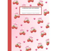 primary composition notebook k-2: comp book, primary story, red baseline, 100 ct, ( strawberry notebook )