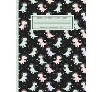 Primary Composition Notebook: Pastel Space Dinosaurs | Cute Dino & Planet Pattern | Grades K-2:: Primary Ruled with Solid and Dotted Lines