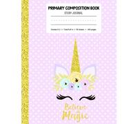 Primary Composition Notebook with Drawing Space: Draw and Write Journal for Kindergarten to 2nd Grade Elementary Students |Handwriting Practice | Top ... Pages | Cute Unicorn Design (Unicorn Series)