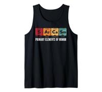 Primary Elements of Humor Science Sarcasm S Ar Ca Sm Funny Tank Top