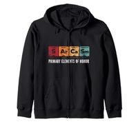 Primary Elements of Humor Science Sarcasm S Ar Ca Sm Funny Zip Hoodie