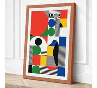 Primary Forms Geometric Canvas Wall Art Print 24x16 Inch (61 x 41 cm)