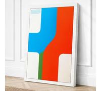 Primary Geometry Geometric Canvas Wall Art Print 18x12 Inch (46 x 30 cm)