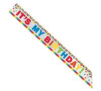 Primary Rainbow Happy Birthday Sash 1.5m
