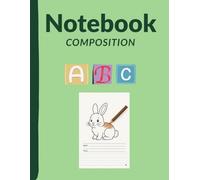 Primary Ruled Composition Notebook with Drawing Space - 50 Sheets / 100 Pages, Numbered Pages, Title & Date Line: Handwriting Practice Notebook with ... Features - Perfect for Kids Learning to Write