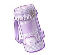 Primary School Student Canvas Cylindrical Pencil Case Multifunctional Large Capacity Pencil Case, Purple, One size