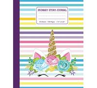 Primary Story Journal: Draw and Write Composition Notebook for Kids: K-2 Creative Story Journal For Handwriting and Sketching. Colorful Unicorn Design