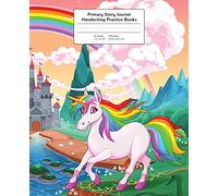 Primary Story Journal: Rainbow Unicorn, Handwriting Practice Paper (Draw & Write Exercise Books)