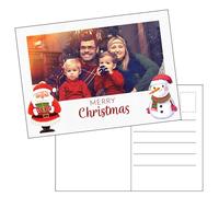 Primary Teaching Services Ltd 10 Personalised Customised Upload Your Own Photo Father Christmas Merry Xmas Santa Snowman Postcards A6 PTS Personalised