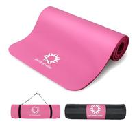 primasole 1/2-Inch Extra Thick NBR Yoga Mat with Enhanced Stability - Textured Design, Lightweight Mat with Carrying Strap & Case for Yoga, Pilates, Gym & Home Use (Multiple Colors)