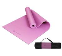 Primasole Blush Pink Non Toxic Yoga Mat with Poses - 68"Lx24"Wx1/3 Inch Non-Slip Workout Mats for Home, At Home Workout Mat with Carry Strap for Yoga Pilates PSS91NH046NA