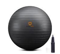 primasole Exercise Ball for Balance Stability Fitness Workout Yoga Pilates at Home Office & Gym 55cm Black