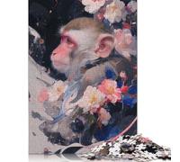 Primate Petals Puzzles 1000 Piece Jigsaws for Adults Learning Educational Toys Family Games Festival Birthday Gifts (75x50cm)