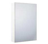 Beliani Bathroom Wall Mounted Mirror Cabinet PRIMAVERA 40 cm 60 cm White, White