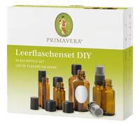 Primavera Aromatherapy Essential-oilsEmpty Bottle Set 2 x 50 ml bottle with spout + 2 x 20 ml spray bottle + 2 x 10 ml roll-on + 2 x 10 ml vials with dropper insert