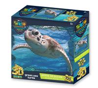 Prime 3D Puzzles Prime 3D Animal Planet GES Green Sea Turtle 100 Piece Puzzle