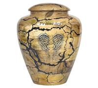 Prime Art Cremation urns for Human Ashes Wooden urns for Adult Ashes Angel Wings urns Funeral urns Wooden urn Box for Human Ashes Adult Cremation urns for Men (Blue, Large (200Cu/Inches))