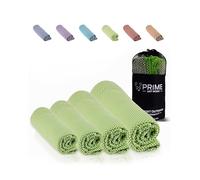 PRIME ART WOOD® Bamboo Travel Towel - Ultralight, Quick Drying, Sustainable, Antibacterial - Microfibre Towel in in Grey, Blue, Green, Red, Purple - Comparison Winner 2018, Green, XL - 200 x 80 cm