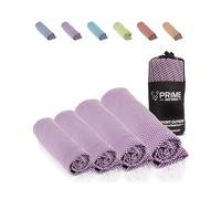 PRIME ART WOOD® Bamboo Travel Towel - Ultralight, Quick Drying, Sustainable, Antibacterial - Microfibre Towel in in Grey, Blue, Green, Red, Purple - Comparison Winner 2018, purple, M - 130 x 80 cm
