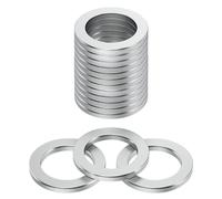 PRIME AVE Aluminium Oil Drain Plug Gaskets - 14mm Crush Washer for Leak Proof Sealing - Durable and Reliable Oil Plug Washer - Compatible with Hyundai & Kia Part# 21513-23001 (Pack of 15)