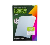 Prime Board Game Sleeves, Pack of 50 Extra-Clear Sleeves, 59 by 91 mm Card Sleeves Optimized for Standard American Card Games, Premium Card Protection, FFG Green Color Code