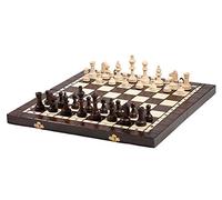 Prime Chess - 3 in 1 - Wooden Chess Set, Backgammon Checkers Draughts Set - Large - Handcrafted Classic Game