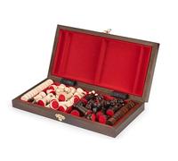 Prime Chess KING Hand Crafted Wooden Chess and Draughts Set 31 cm