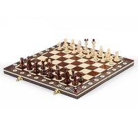 Prime Chess SENATOR Hand Crafted Wooden Chess Set 16" 41 cm Burned Ornaments Large Chess Board for Adults and Kids