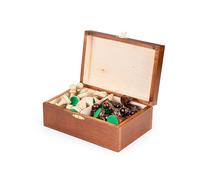 Prime Chess Staunton No. 5 Tournament Chess Pieces Mahogany Box