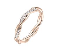 Prime Clearance Items Today Only Simple 14K Gold Plated Sterling Silver Cubic Zirconia Twisted Rope Eternity Band for Women, Adjustable Rings, Bride Wedding Engagement Twist Ring for Love Promise