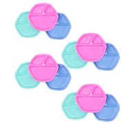 Prime Colorful Heart Shaped Section Plates Navratri Gift Items for Kanjak (M2 (Set of 12), Standard)