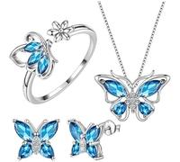 prime+days+clearance+sales+today+deals925 Sterling Silver Birthstone Butterfly Jewelry Set+my+orders+deliveryWomen Crystal Animal Cute Butterflies Jewellery Setsmy+orders+with+amazon+prime+recently