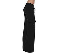 Prime Deals Grey Cargos Women Cargo Trousers for Women UK Girls Cargo Pants Straight Leg Joggers Womens Fold Over Trousers Flare Leggings for Women