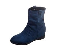 prime deals Ladies Boots British Style Fashion Boots Suede Pleated Short Boots Side Zipper Boots Wide Fit Boots Flat Booties Wedge dog walking wellies women boots knee high