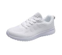 Prime .Deals of The Day Ladies Trainers Wide Fit Wedge Athletic Sneakers Casual Fashion Non Slip Walking Shoes Lightweight Low Top Soft Sole Slip on Orthopaedic Shoes for Women White 4.5