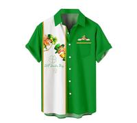 Prime Deals of The Day Prime Sale Green Black T Shirts Men UK Paddys Day Tops Weird Shirts Glitter Top Men Black Tee Shirt Clearance Bargains