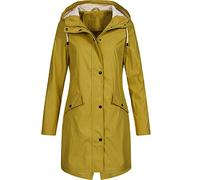 Prime Deals of the Day,Womens Rain Coats Waterproof with Hood Long Rain Jacket Outdoor Hoodie Overcoat Solid Coat Lightweight Color Rain Jacket,Overstock Clearance Uk