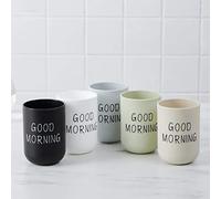 Prime Delivery Good Morning Toothbrush Holder, Home Travel Bathroom Toothbrush Cup Toothpaste Holder, Portable Toilet Cup, Toothbrush Storage, For Bathroom, Simple Cup Bathroom Glass&Bottle