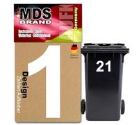 Prime Design 15 cm Number Stickers, Self-Adhesive House Numbers for Sticking, Adhesive Numbers for Wheelie Bin, Letterbox & House Number, Ideal for Outdoor and Indoor, Adhesive Numbers are White (1.15