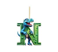 Prime Dinosaur 26 English Letters Christmas Tree Decorations, Alphabet Letter Pendant, Tree Hanging Ornament, Home Party Decor