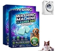 Prime Drum Washing Machine Cleaner Tablets, Pet Hair Remover & Deep Clean for Front Top Load Washer, 12 Pack Limescale Descaler Clean the Inner Drum and Laundry for All Washing Machines，2 Packs