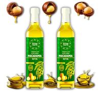 Prime Earth - Cold-Pressed Extra Virgin Macadamia Nut Oil - 2 x 500ml Bottles - Omega 3, 6 & 9 - Plant Based - Keto - Paleo - Single Origin - Bottled in the UK