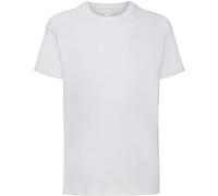 Prime fashions Kids Value Weight Crew Neck Plain T-Shirt Short Sleeve Casual Tees for Boys Cotton Tops for Children White