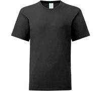 Prime fashions Kids Value Weight Crew Neck Plain T-Shirt Short Sleeve Casual Tees for Boys Cotton Tops for Children Black