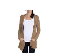 Prime fashions Ladies Long Sleeve Cardigan Women’s top - Modern & Class (12-14, Mocha)