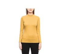 Prime fashions - Ladies Turtle Neck Long Sleeved Stretch Plain Polo Top Womens Jumper (M-L, Mustard)
