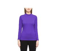 Prime fashions - Ladies Turtle Neck Long Sleeved Stretch Plain Polo Top Womens Jumper (M-L, Purple)