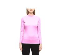 Prime fashions - Ladies Turtle Neck Long Sleeved Stretch Plain Polo Top Womens Jumper (S-M, Baby Pink)