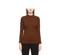 Prime fashions - Ladies Turtle Neck Long Sleeved Stretch Plain Polo Top Womens Jumper (S-M, Chocolate)