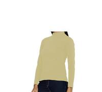 Prime fashions - Ladies Turtle Neck Long Sleeved Stretch Plain Polo Top Womens Jumper (S-M, Cream)